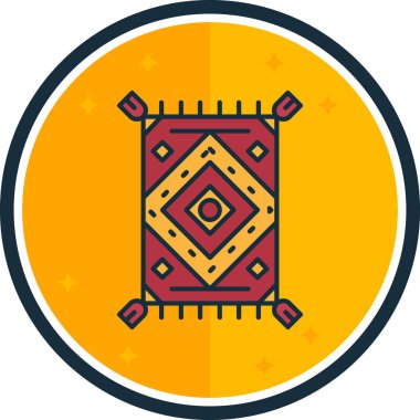 Güzel ve renkli bir simgenin vektör çizimi