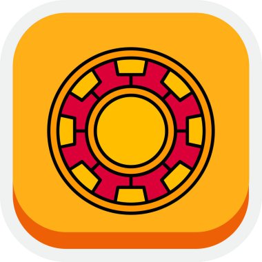 Bir kumarhane çipinin vektör çizimi