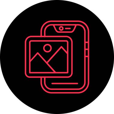 Akıllı telefon simgesinin vektör illüstrasyonu