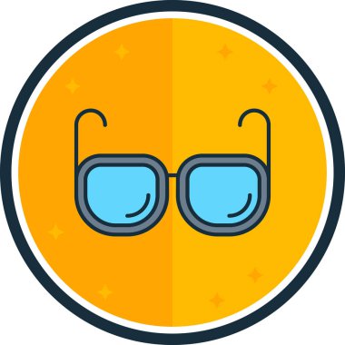 Gözlük. Web simgesi basit illüstrasyon