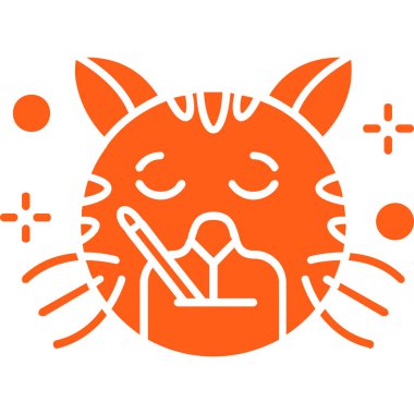 Kedi simge tasarlamak vektör