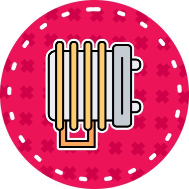 Amerikan bayrak ikonu vektör illüstrasyonu