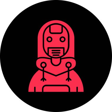 Çemberli bir robotun vektör simgesi