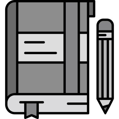 Kalem ve kağıt vektör simgesi