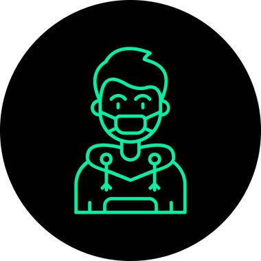 Benzersiz erkek vektör simgesi