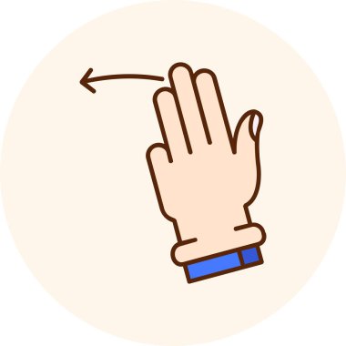 el simgesi vektör illüstrasyonu