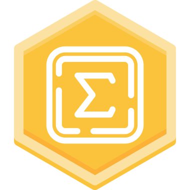 Üzerinde altın işareti olan izole edilmiş altıgen bir çerçeve.