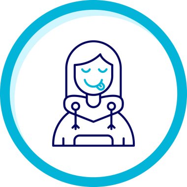 Yüzünde bir gülümsemeyle oturan kadın.