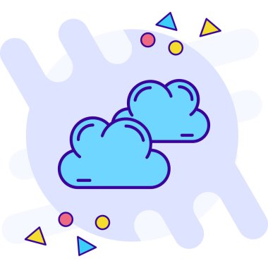 Bulut hesaplama teknolojisi simgesi - taslak biçimi