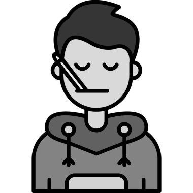 Sigara simgesi olan adam