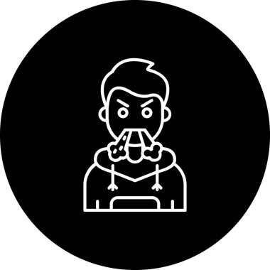 Hacker simgesi, vektör illüstrasyonu