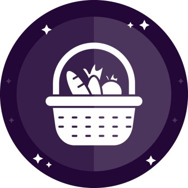 Sepet. Web simgesi basit illüstrasyon