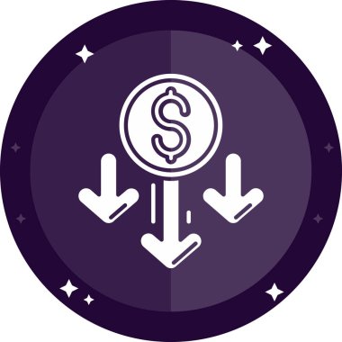 Dolar. Web simgesi basit illüstrasyon