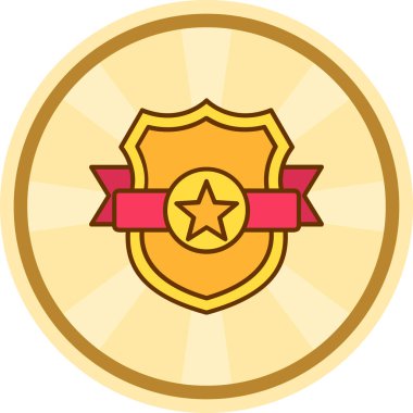 Madalya. Web simgesi basit illüstrasyon