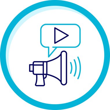 megafon ikonu. Vektör illüstrasyonu