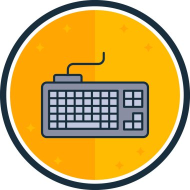 Bilgisayar klavyesi. Web simgesi basit illüstrasyon