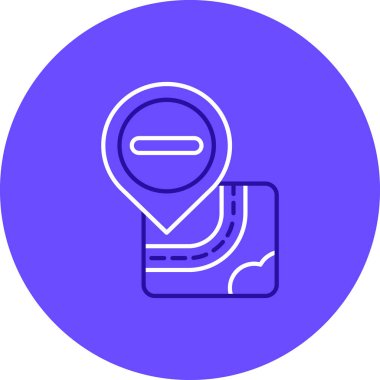 konum haritası simgesi, vektör illüstrasyonu