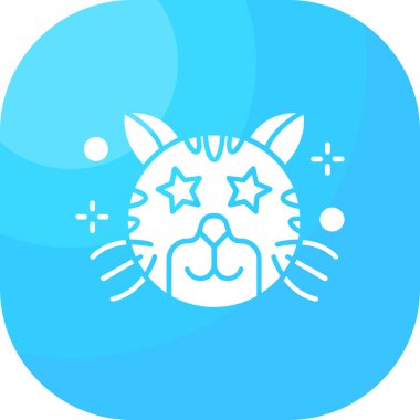 kedi simgesi, basit vektör illüstrasyonu