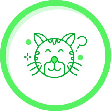 Kedi. Web simgesi basit illüstrasyon