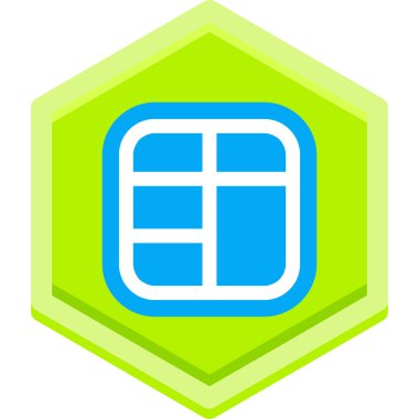 Bir yeşil ve mavi simgenin vektör illüstrasyonu