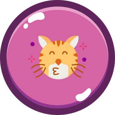 kedi simgesi vektör illüstrasyonu