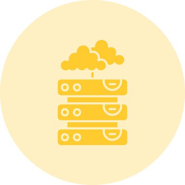 Bulut. Web simgesi basit illüstrasyon