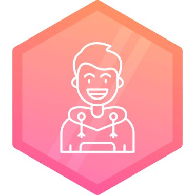 Altıgen bir adamın vektör çizimi