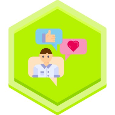 Düz biçimdeki simge gibi sosyal medya