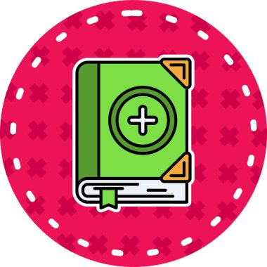 Bir kitap simgesinin vektör illüstrasyonu