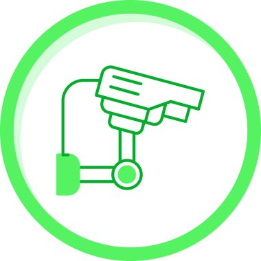 CCTV kamera simgesi, vektör illüstrasyonu