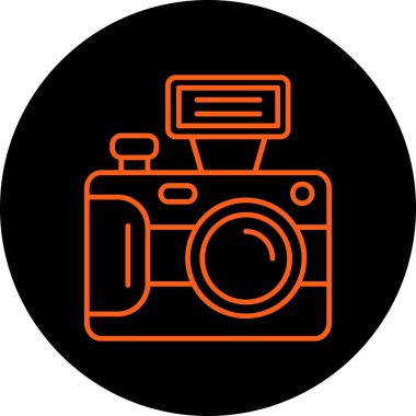 Kamera simgesi. Vektör illüstrasyonu