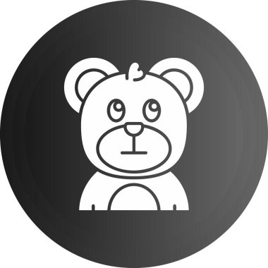 Moda tarzı izole edilmiş arkaplanda ayı simgesi