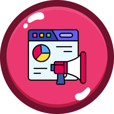 Konuşmacı. Web simgesi basit illüstrasyon