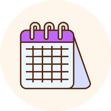 Takvim vektör düz simgesi