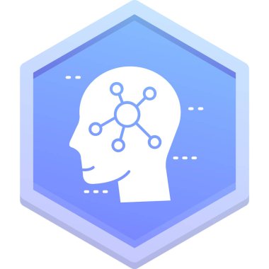 beyin ikonu vektör illüstrasyonu