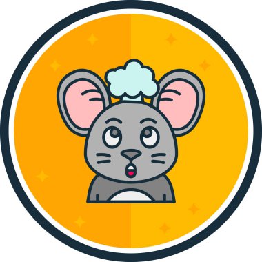 hayvan fare simgesi, vektör illüstrasyonu