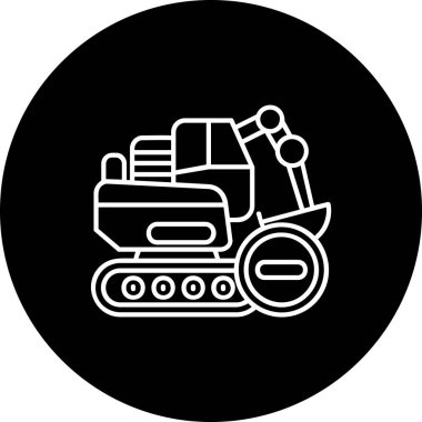 Bir robot simgesinin vektör illüstrasyonu