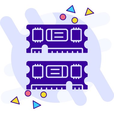 Düz dizaynda devre kartı vektör illüstrasyonu