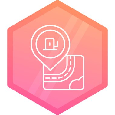 harita simgesinin vektör illüstrasyonu