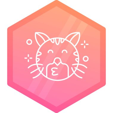 kedi simgesi vektör illüstrasyonu