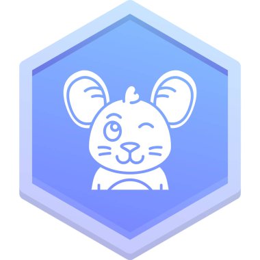 Moda tarzında izole edilmiş hayvan simgesi