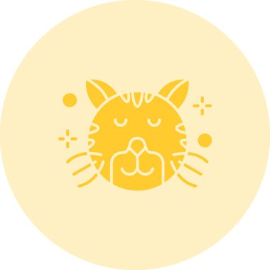 kedi simgesi vektör illüstrasyonu