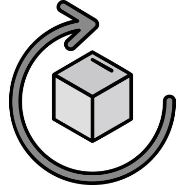 karton kutu vektör simgesi