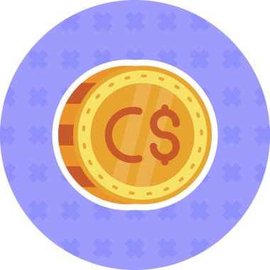 Sikke dolar para birimi simgesi düz biçiminde