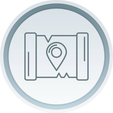 Eşsiz GPS konum vektörü sembol simgesi