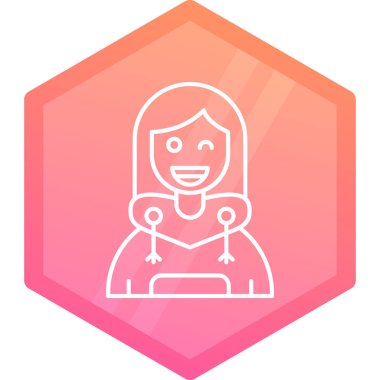 Bir kadının vektör illüstrasyonu