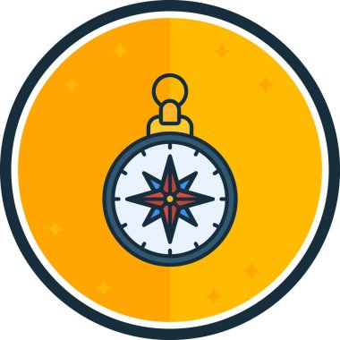 Pusula. Web simgesi basit illüstrasyon