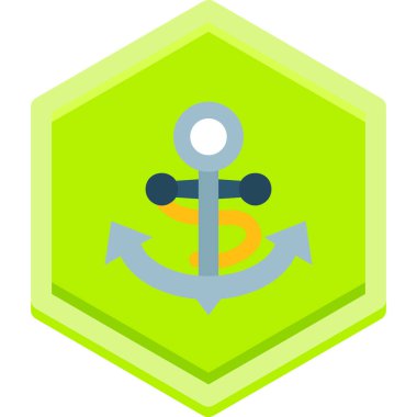 deniz çapa simgesi, vektör illüstrasyonu