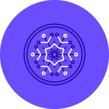 Kar Tanesi simgesinin vektör çizimi