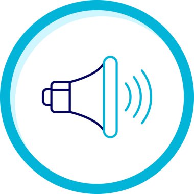 hoparlör hacmi yuvarlanmış vektör illüstrasyonu